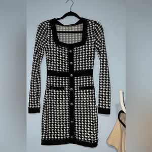 Mini black and white dress